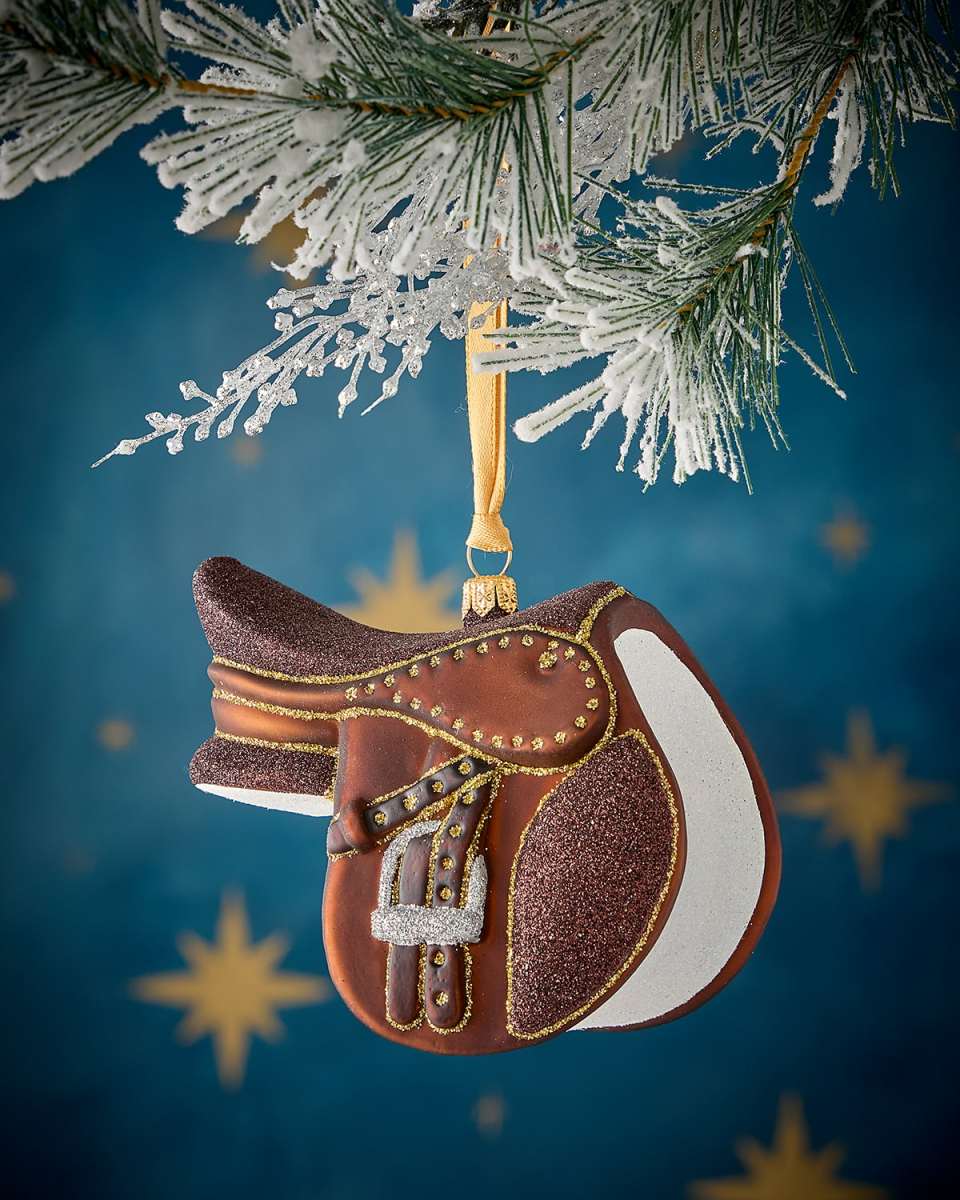 English Riding Saddle Christmas Ornament